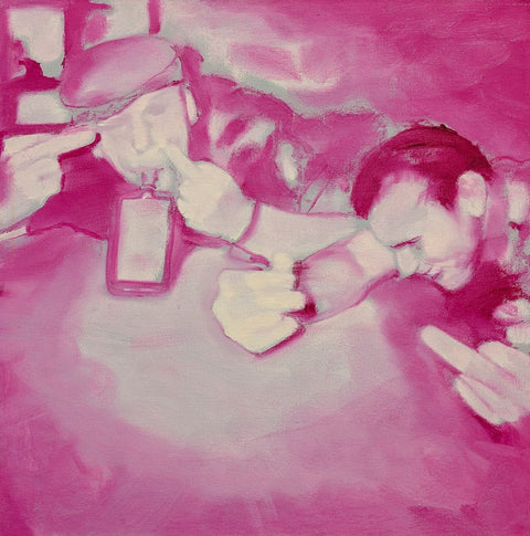 Marcelo Amorim, ‘Untitled 1’ (You only tell me you love me when you're drunk), 2017 - oil on canvas – 60 x 60 cm