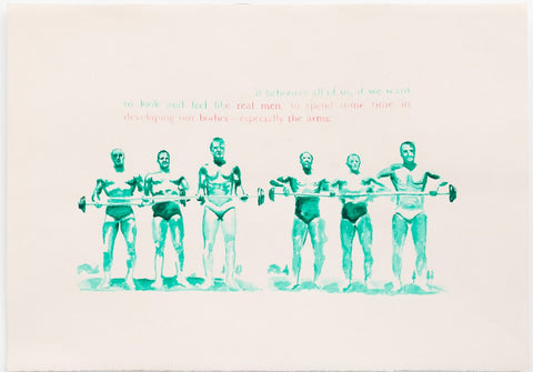 Marcelo Amorim , ‘Like Real Men’, 2020 – watercolour on paper - 70 x 100 cm