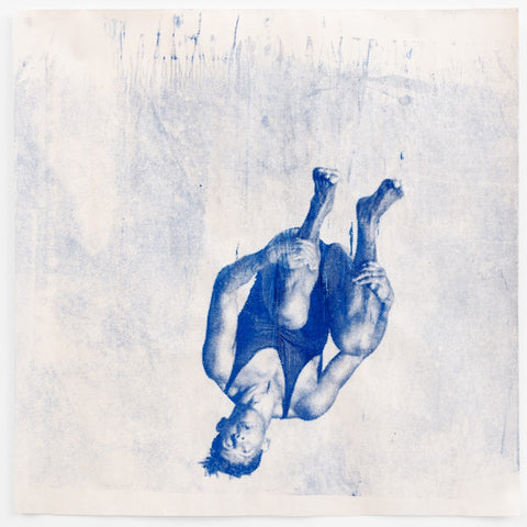 Marcelo Amorim,  ‘Untitled in Dark Blue - A', 2022 – silkscreen on paper - 100 x 100 cm - edition of 10 + P.A.s